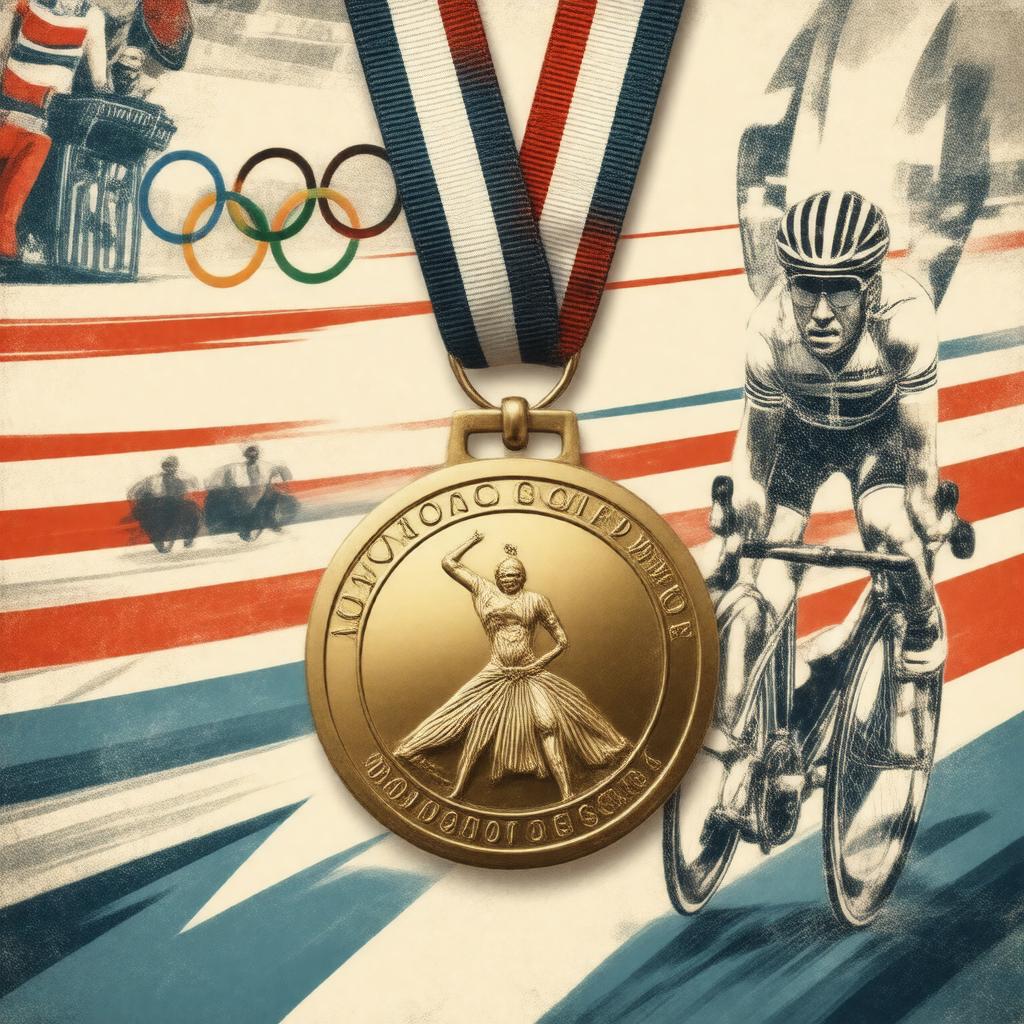 AI-created image of 2004 Olympic gold medal (individual pursuit)
