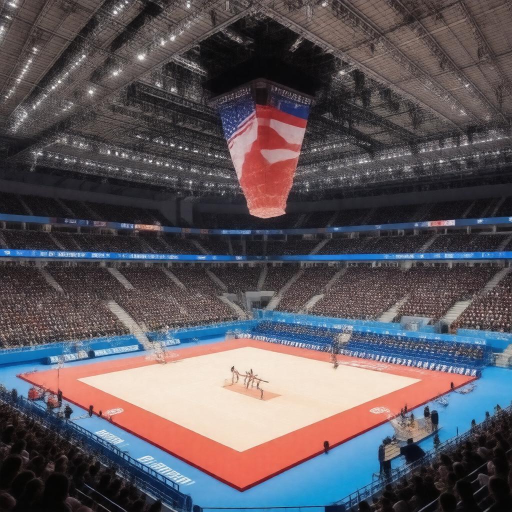 AI-created image of 2008 Summer Olympics gymnastics