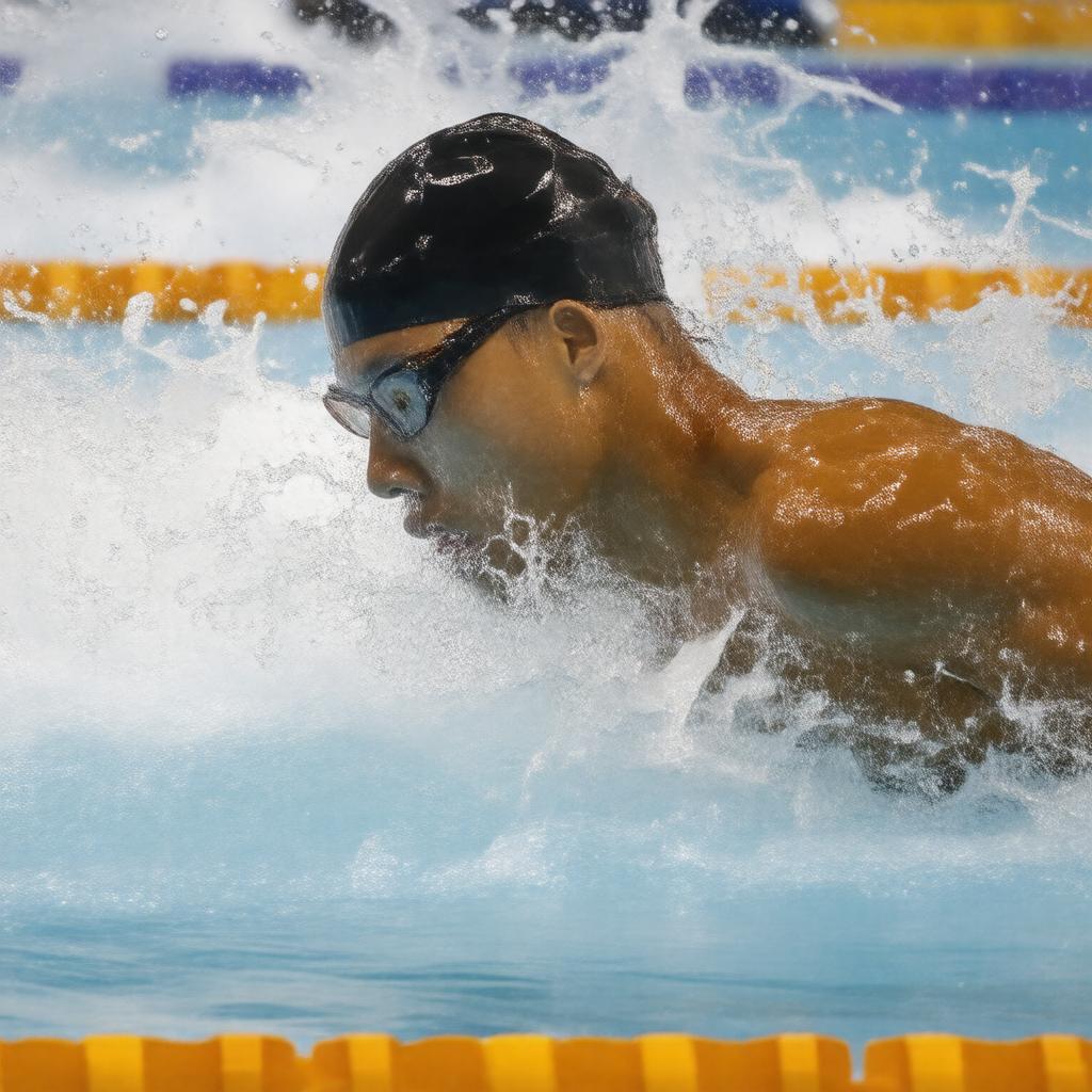 AI-created image of 2010 Guangzhou 200m freestyle