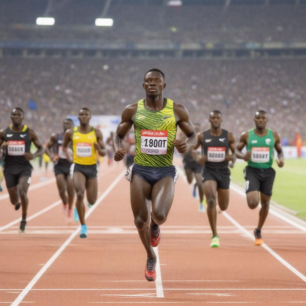 AI-created image of 2012 London 200m