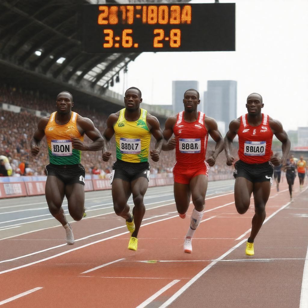 AI-created image of 2012 London 4x100m relay