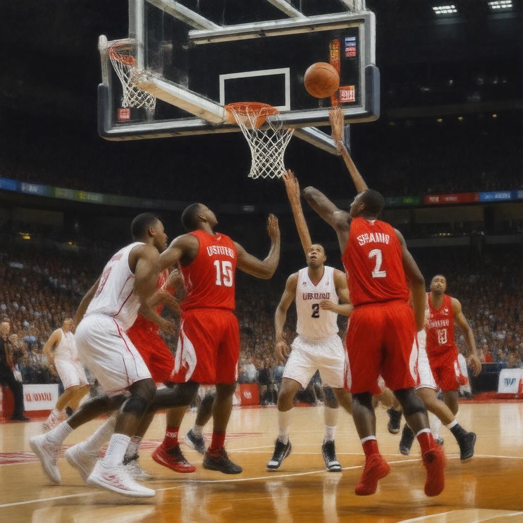 AI-created image of 2012 Summer Olympics basketball finals