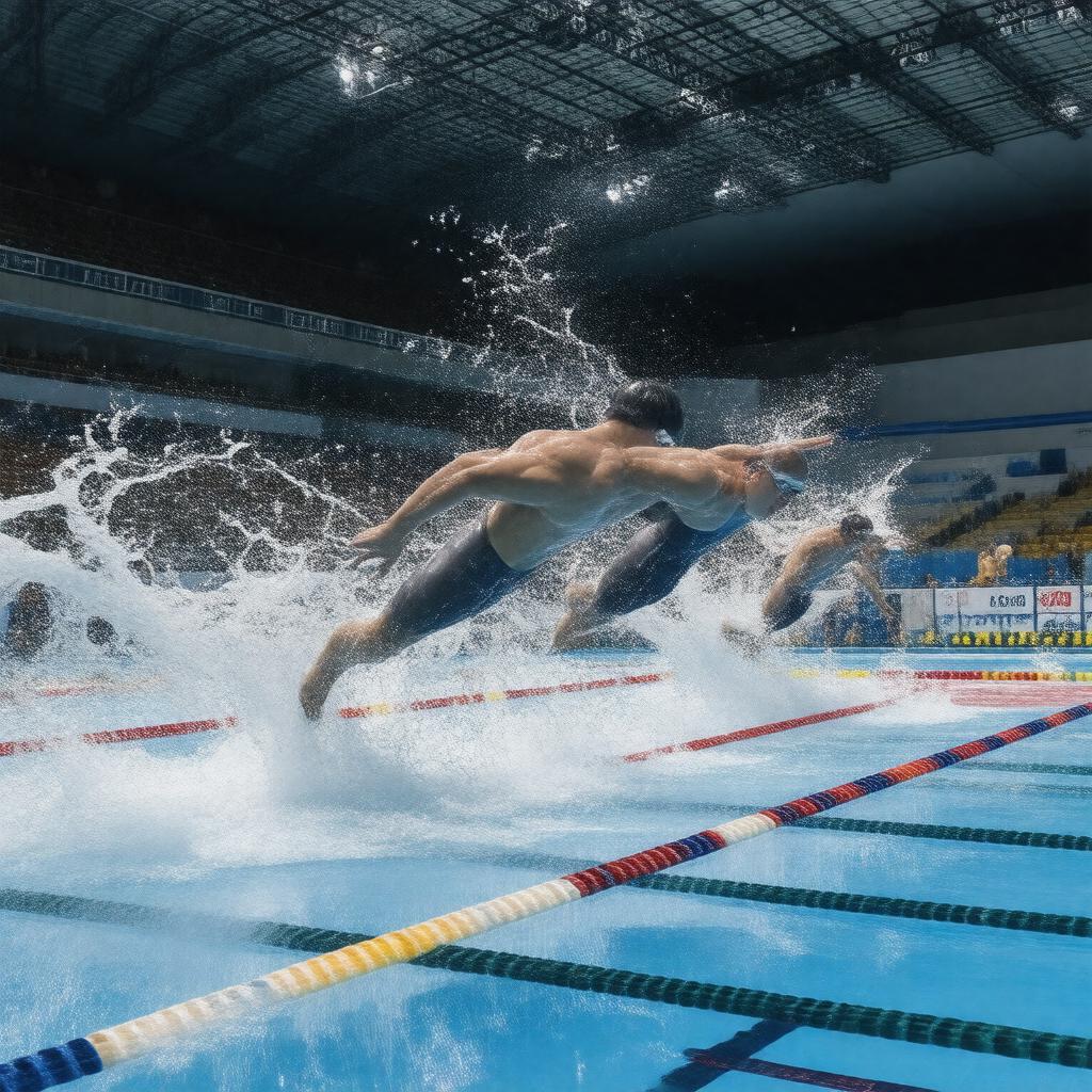 AI-created image of 2014 Incheon 400m freestyle