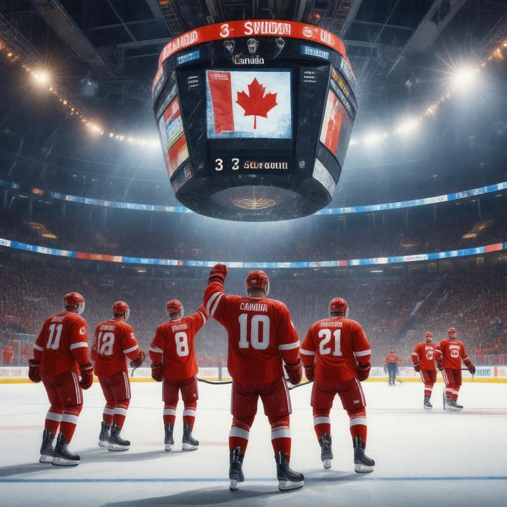 AI-created image of 2014 Winter Olympics gold medal game