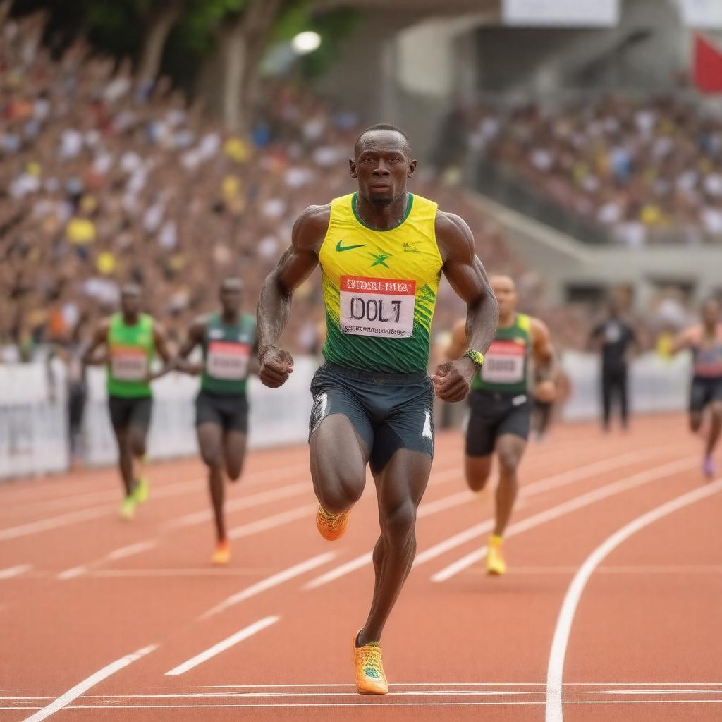 AI-created image of 2016 Rio 100m
