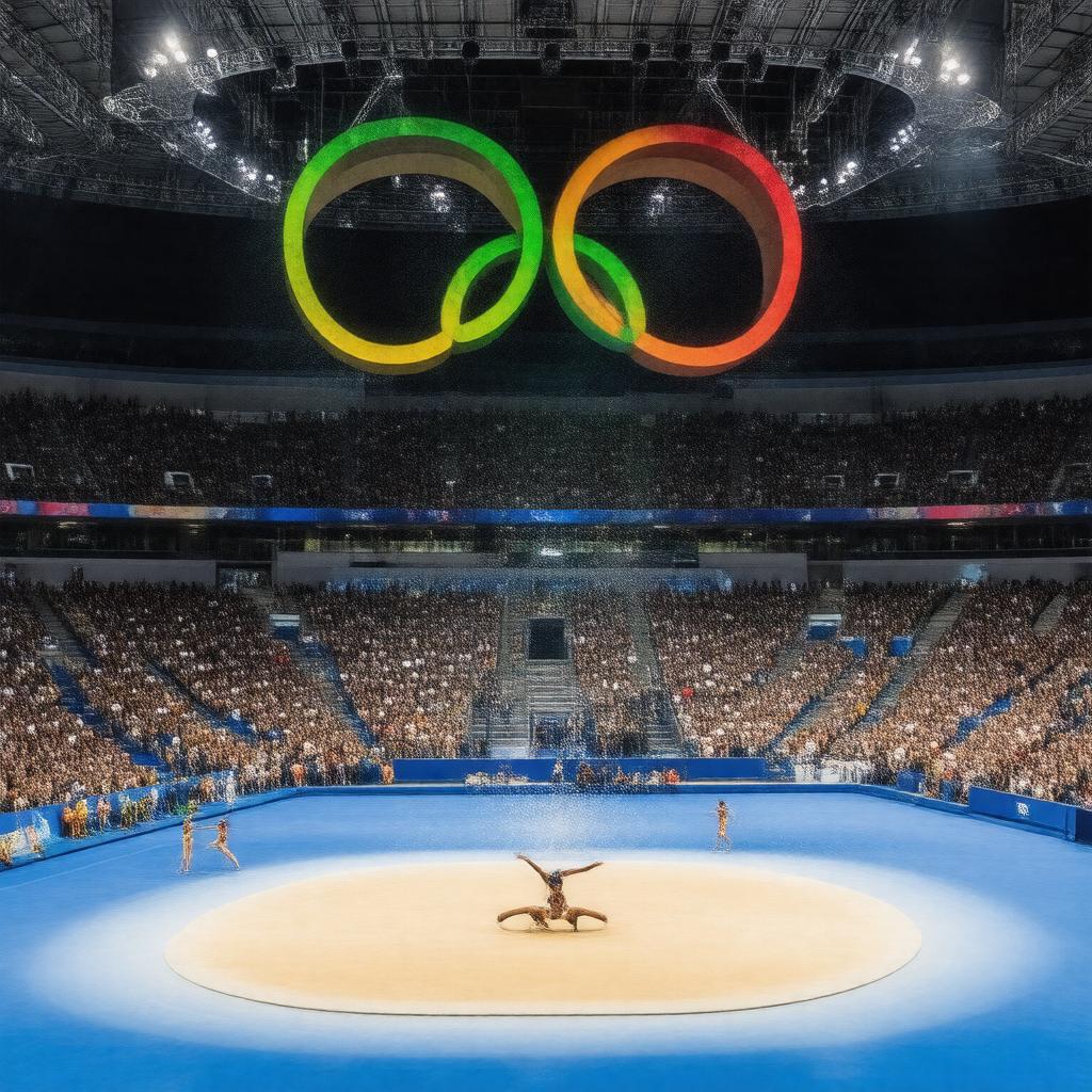 AI-created image of 2016 Summer Olympics gymnastics