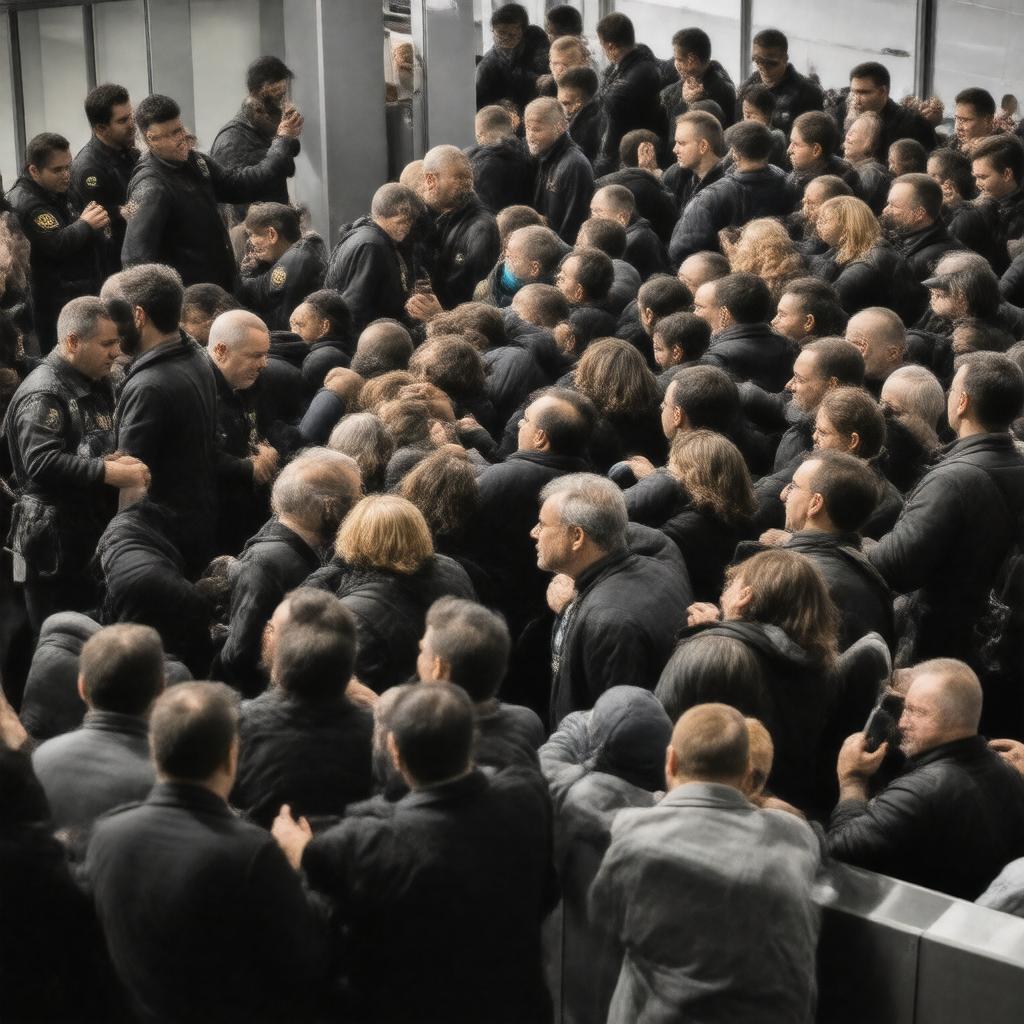 Click to view larger image AI-created image of 2017 passenger removal incident