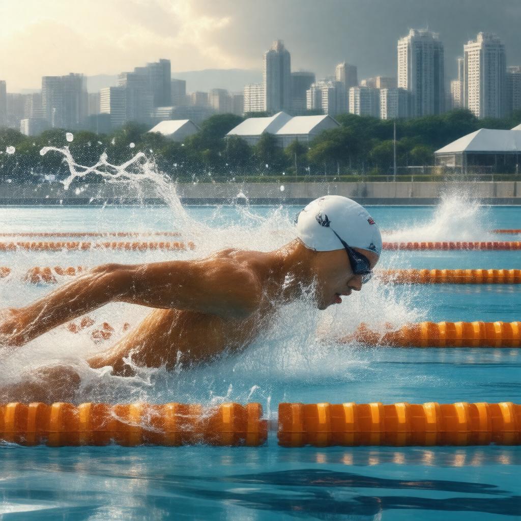 Click to view larger image AI-created image of 2018 Jakarta 200m freestyle