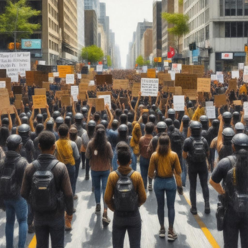 AI-created image of 2020 George Floyd protests