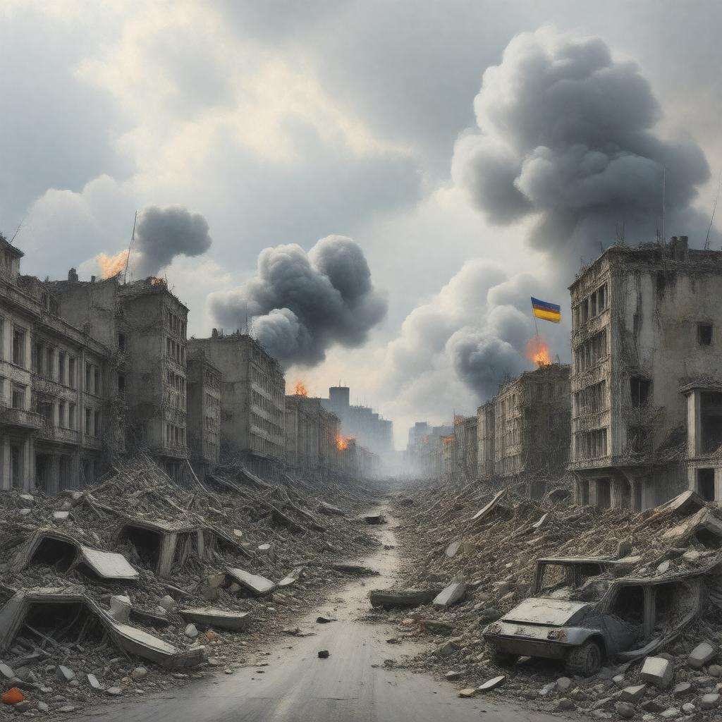 AI-created image of 2022 Russian invasion of Ukraine
