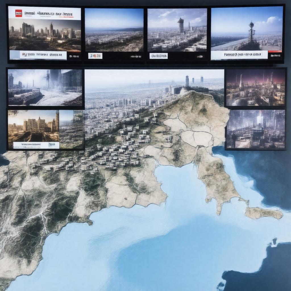 AI-created image of 2023 Israel-Hamas war coverage