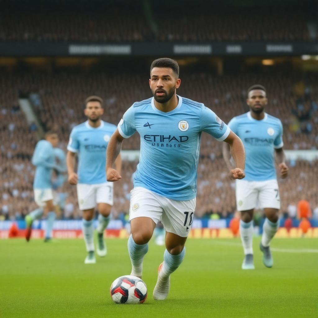 Click to view larger image AI-created image of 2023 Manchester City vs Manchester United