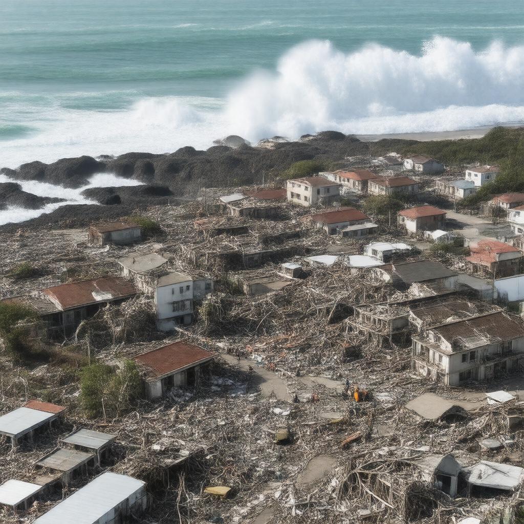 Click to view larger image AI-created image of 2024 Noto earthquake