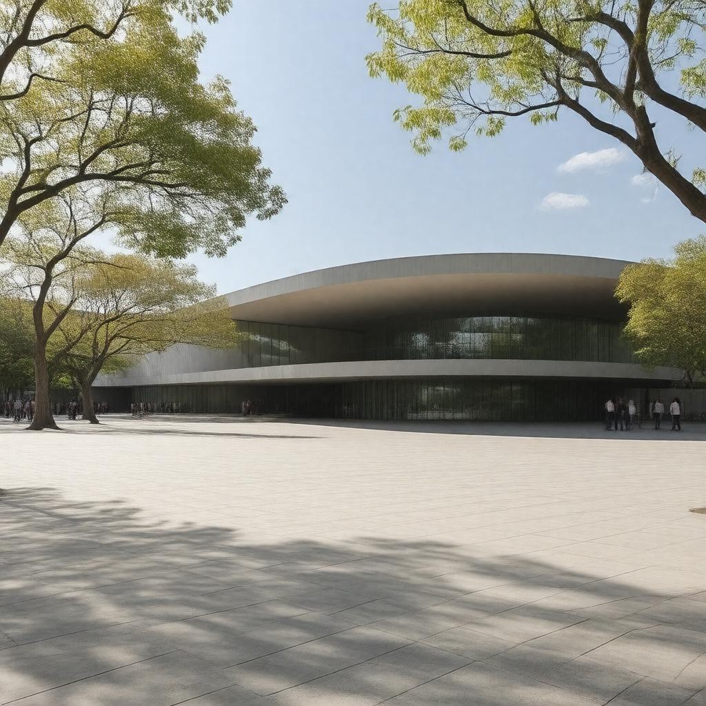 AI-created image of 21st Century Museum of Contemporary Art, Kanazawa