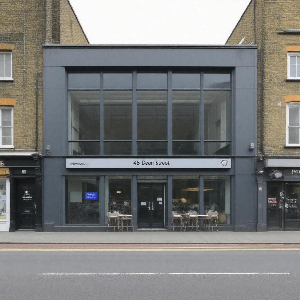 AI-created image of 45 Dean Street, Soho, London