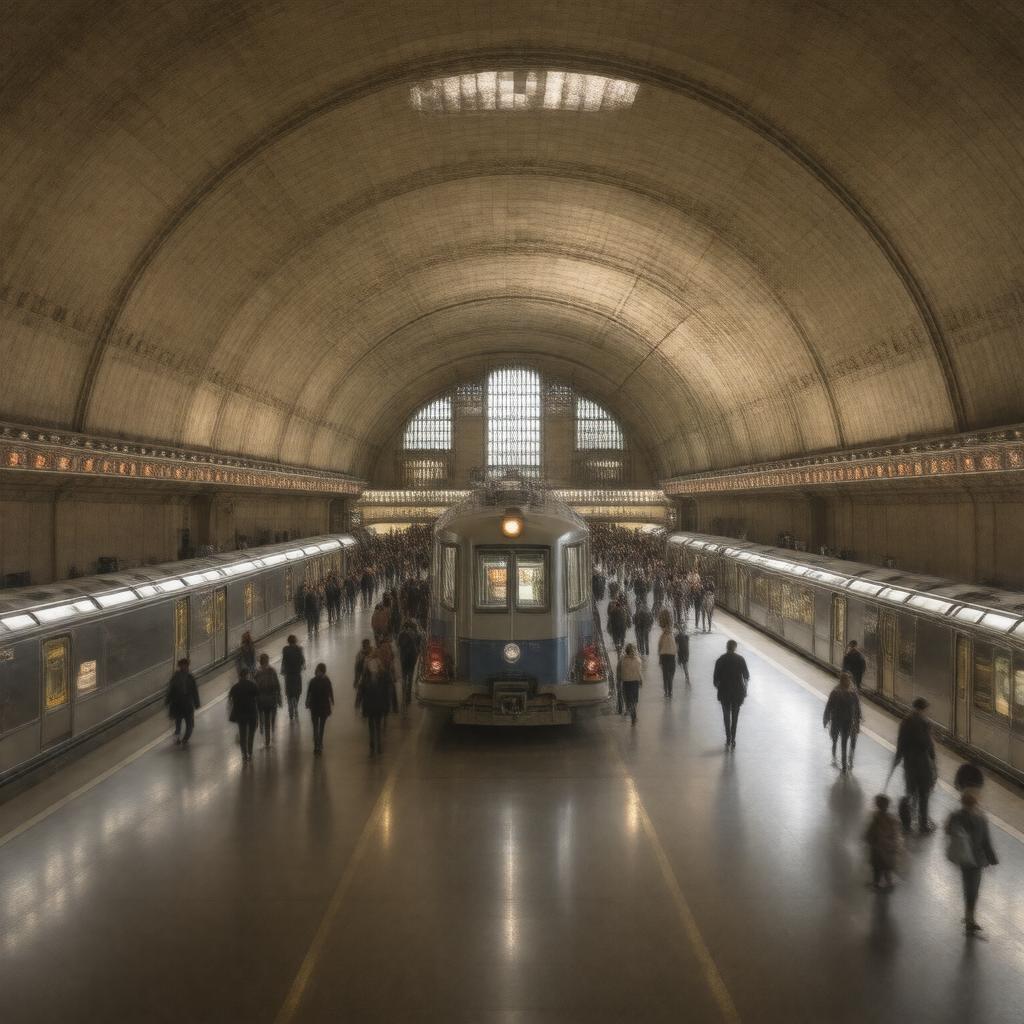 Click to view larger image AI-created image of 47th–50th Streets – Rockefeller Center station