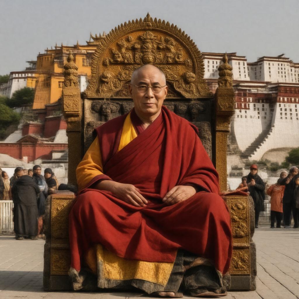 AI-created image of 5th Dalai Lama
