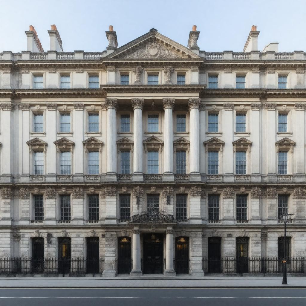 AI-created image of 66 Portland Place, London