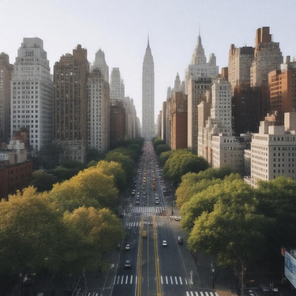 AI-created image of 77th Street and Central Park West
