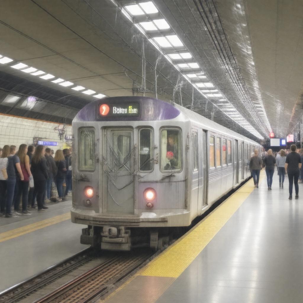 AI-created image of 7 train