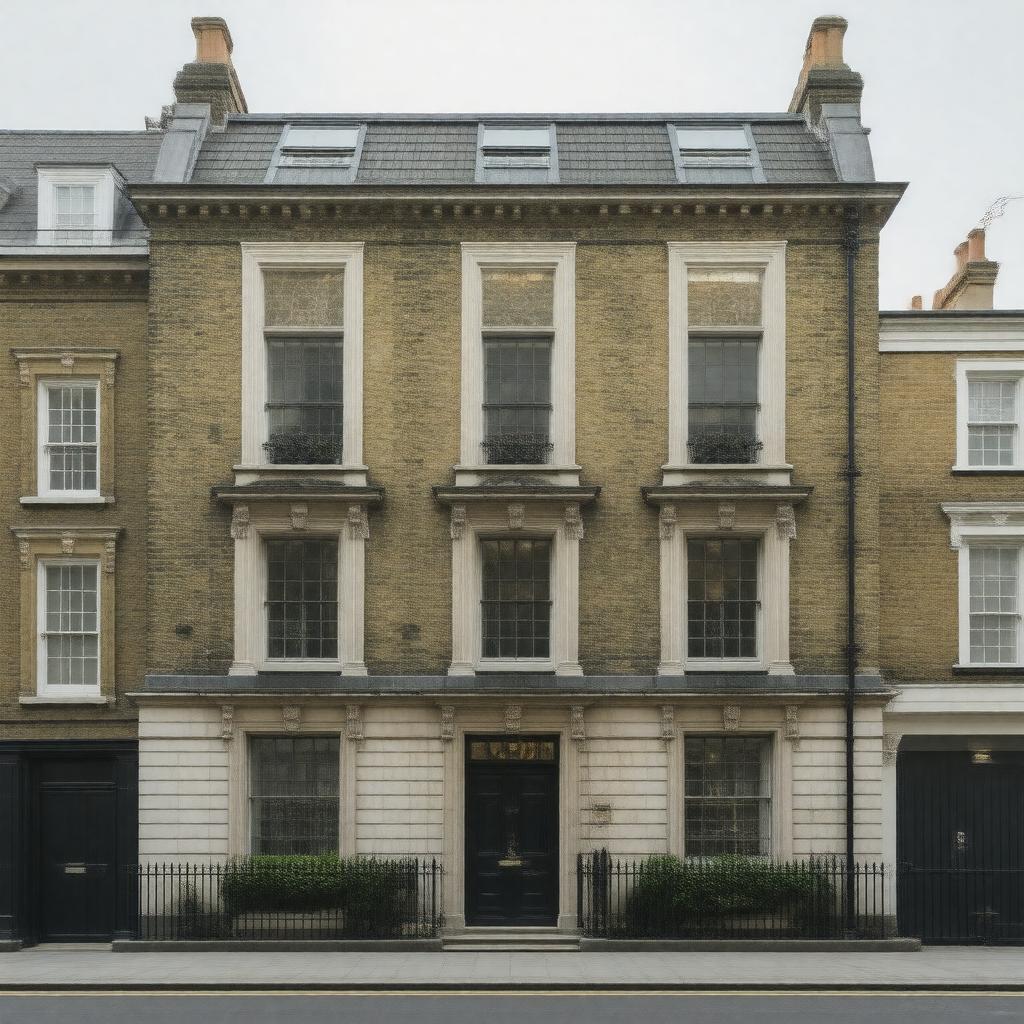 AI-created image of 8 John Adam Street, London, England
