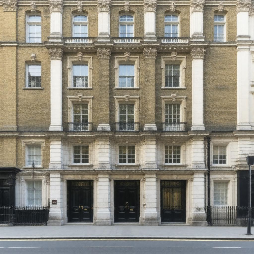AI-created image of 8 John Adam Street, London