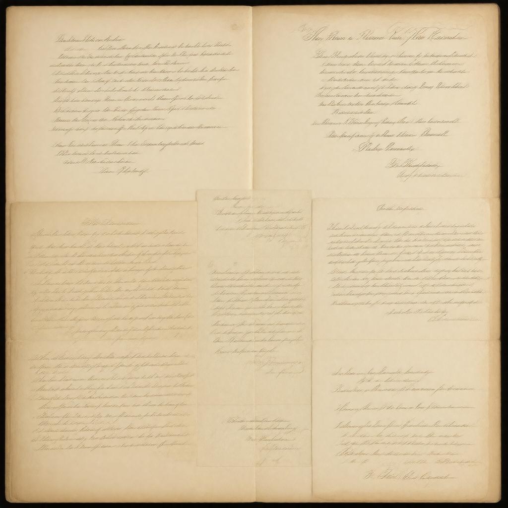 AI-created image of A. A. Milne manuscripts