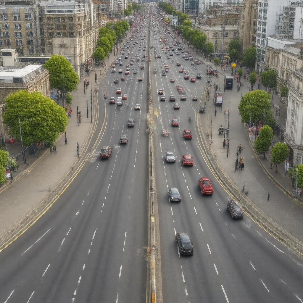 AI-created image of A301 road