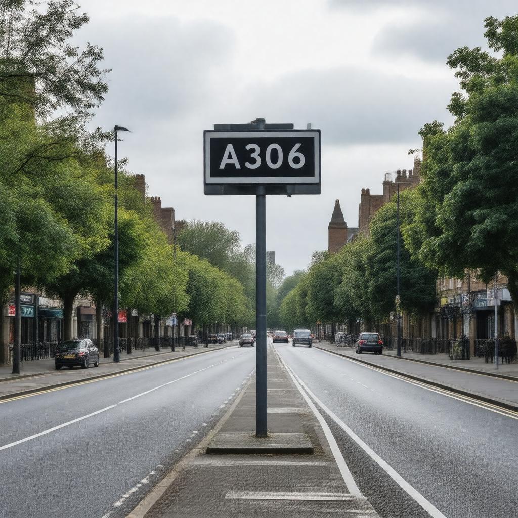 AI-created image of A306 road
