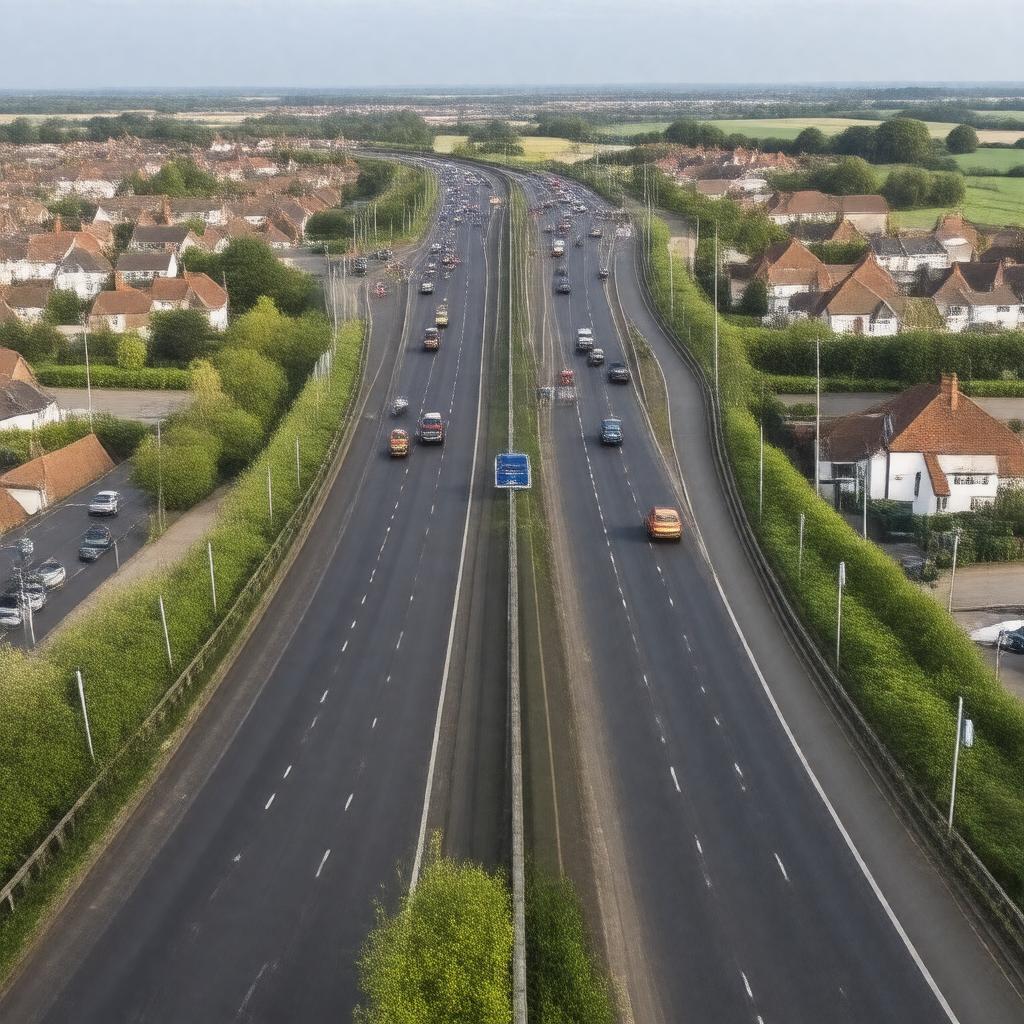 AI-created image of A34 road