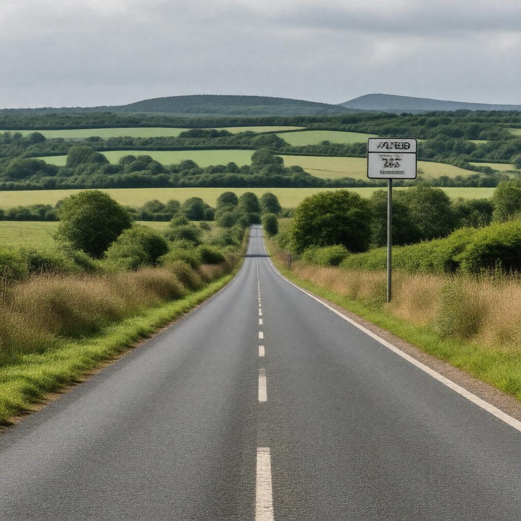 AI-created image of A358 road