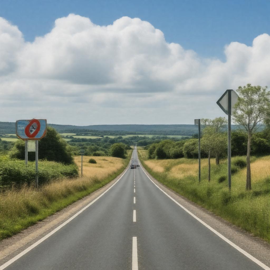 AI-created image of A37 road