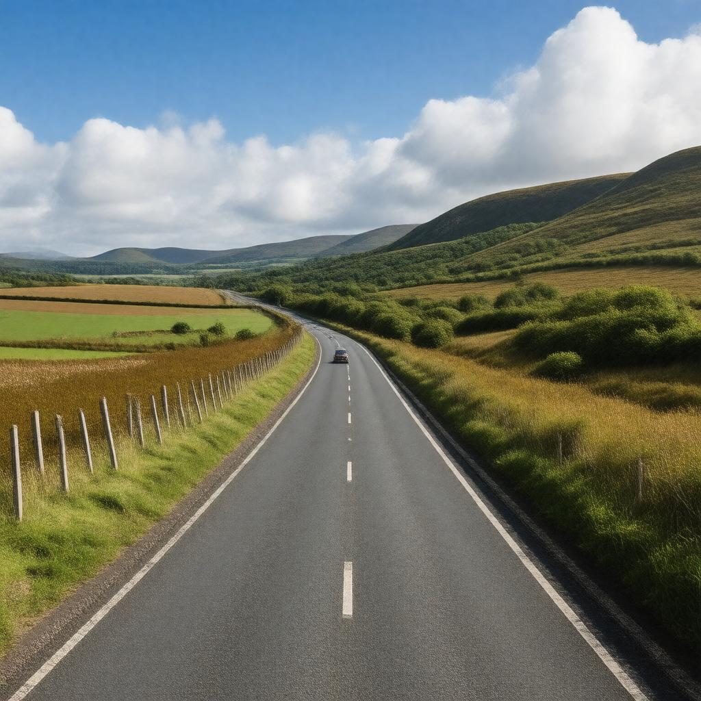 AI-created image of A39 road