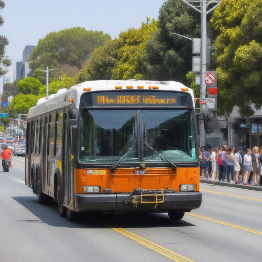 AI-created image of AC Transit bus service