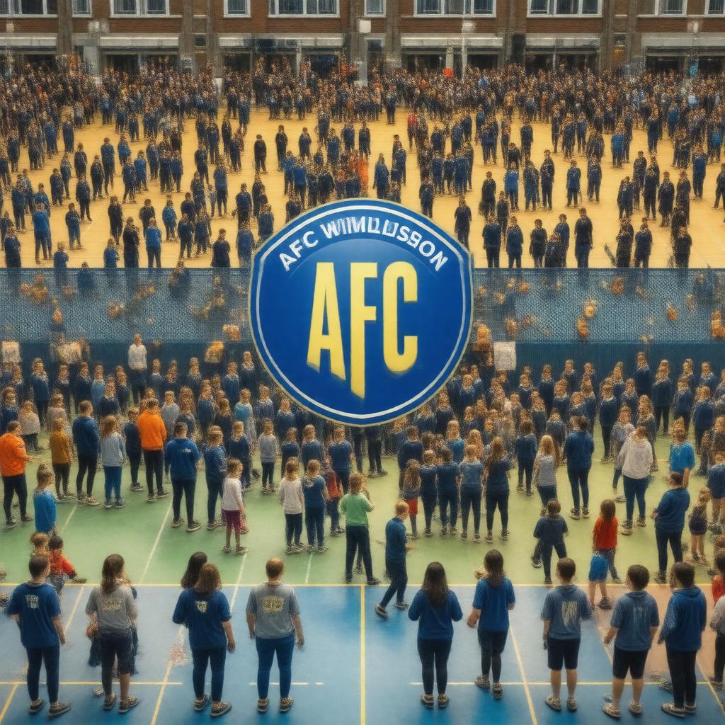 Click to view larger image AI-created image of AFC Wimbledon Foundation