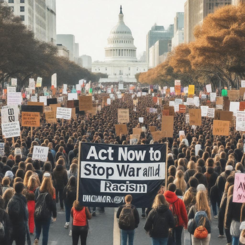 Click to view larger image AI-created image of ANSWER Coalition