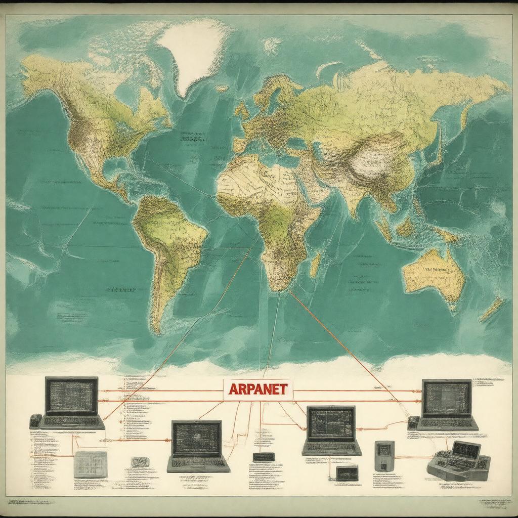 AI-created image of ARPANET