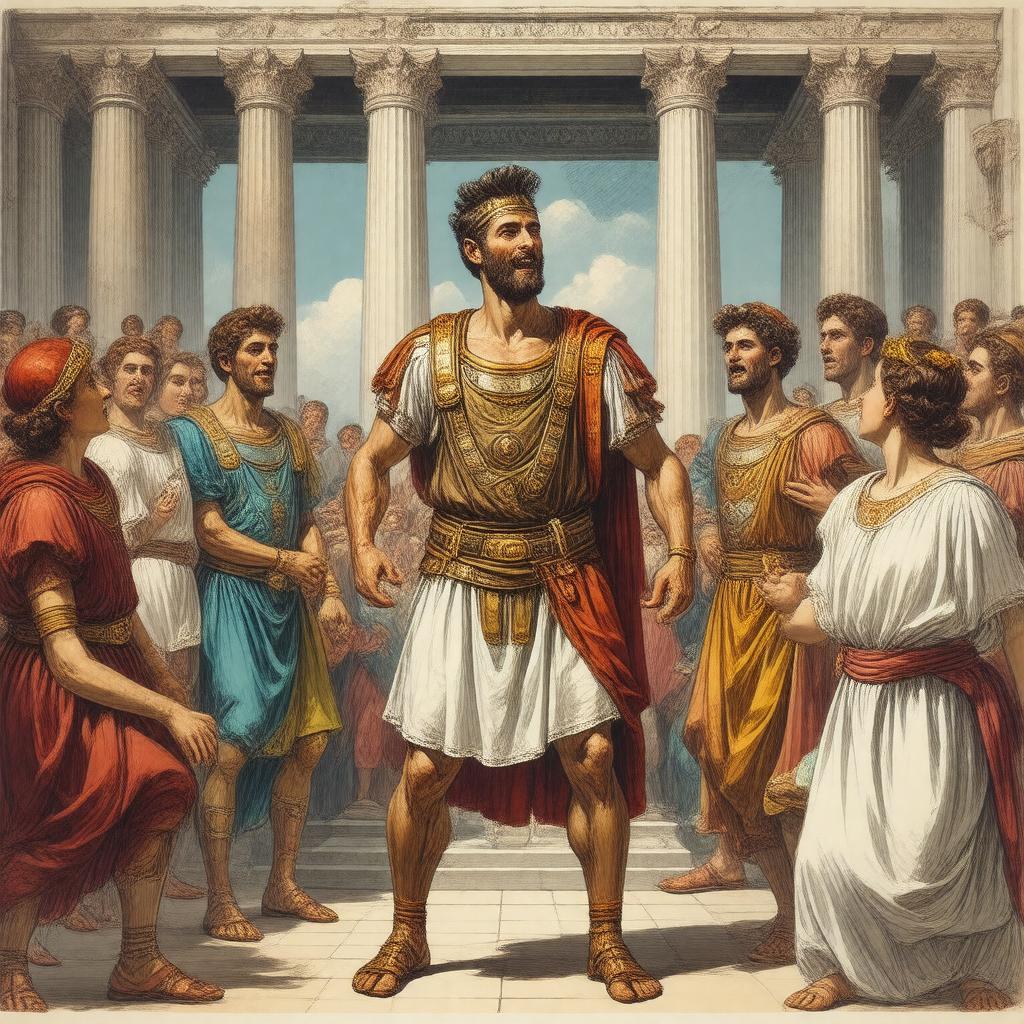 AI-created image of A Funny Thing Happened on the Way to the Forum