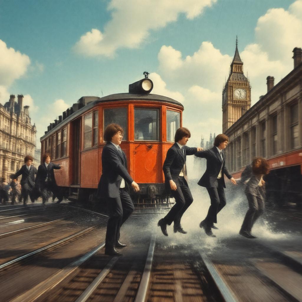 AI-created image of A Hard Day's Night