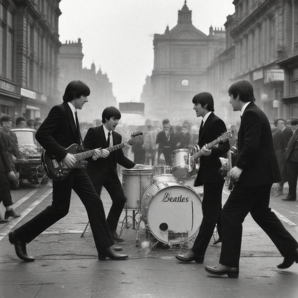 AI-created image of A Hard Day's Night (film)