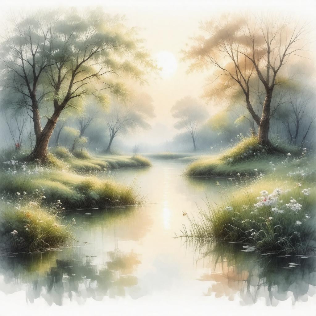 AI-created image of A Light exists in Spring