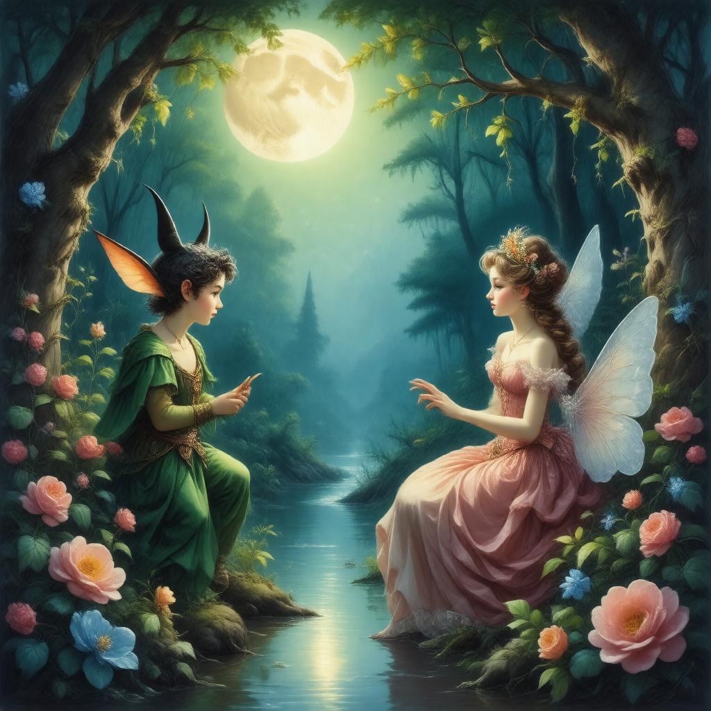 AI-created image of A Midsummer Night's Dream