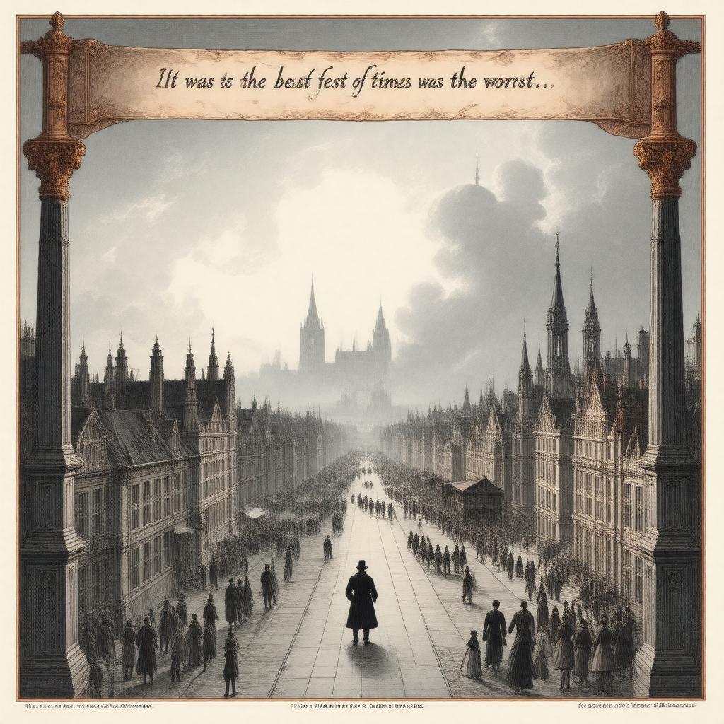 AI-created image of A Tale of Two Cities
