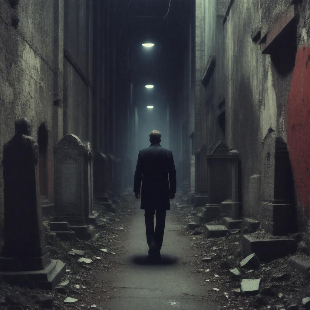 AI-created image of A Walk Among the Tombstones
