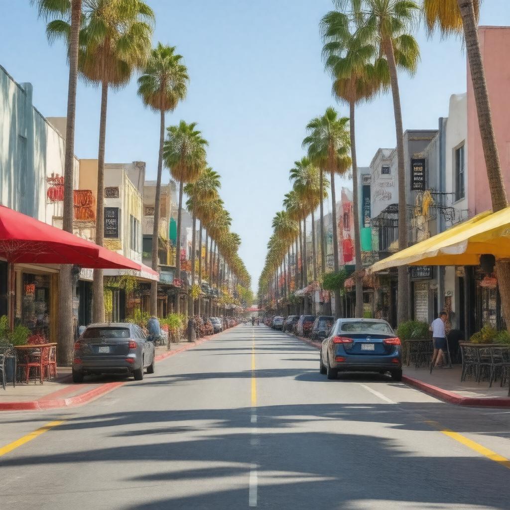 Click to view larger image AI-created image of Abbot Kinney Boulevard