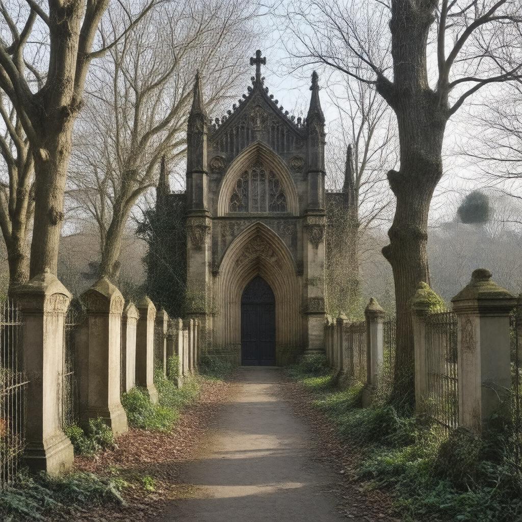 AI-created image of Abney Park Cemetery