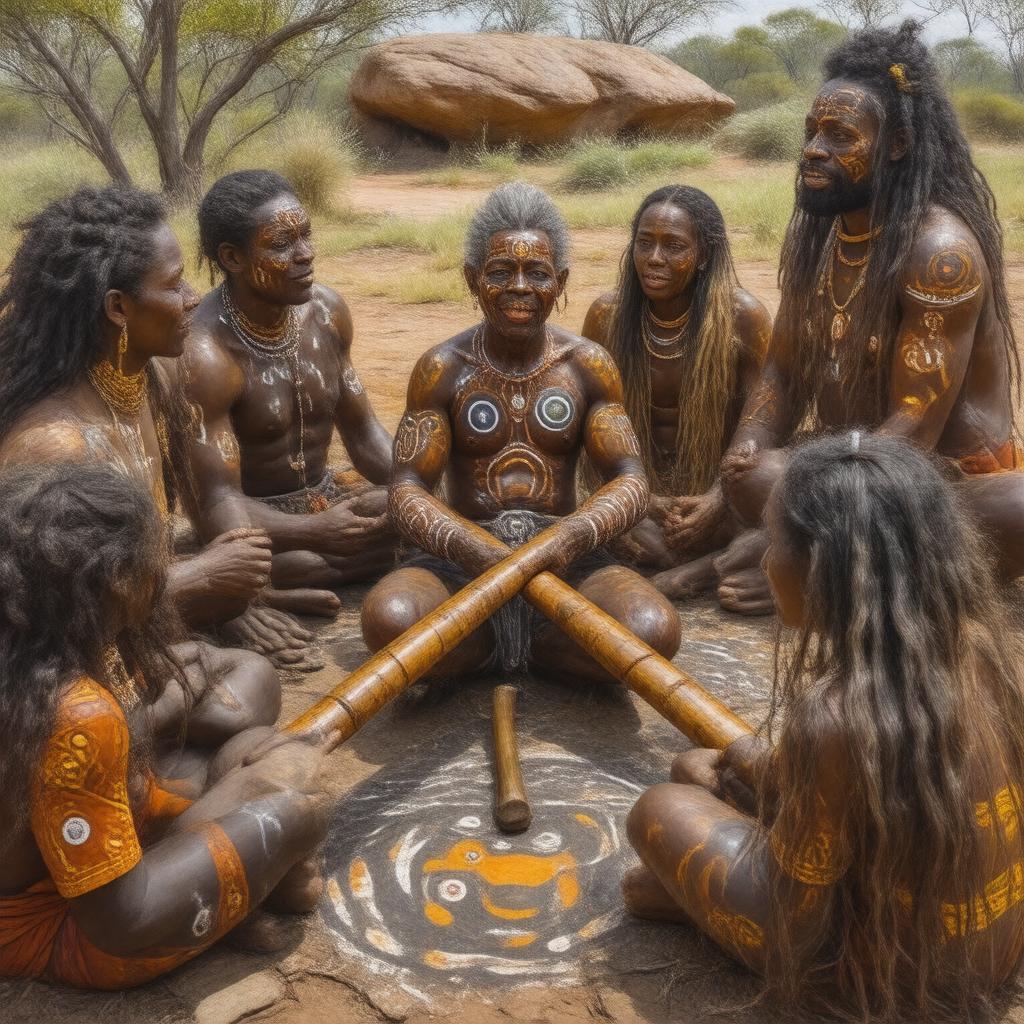 AI-created image of Aboriginal Australians