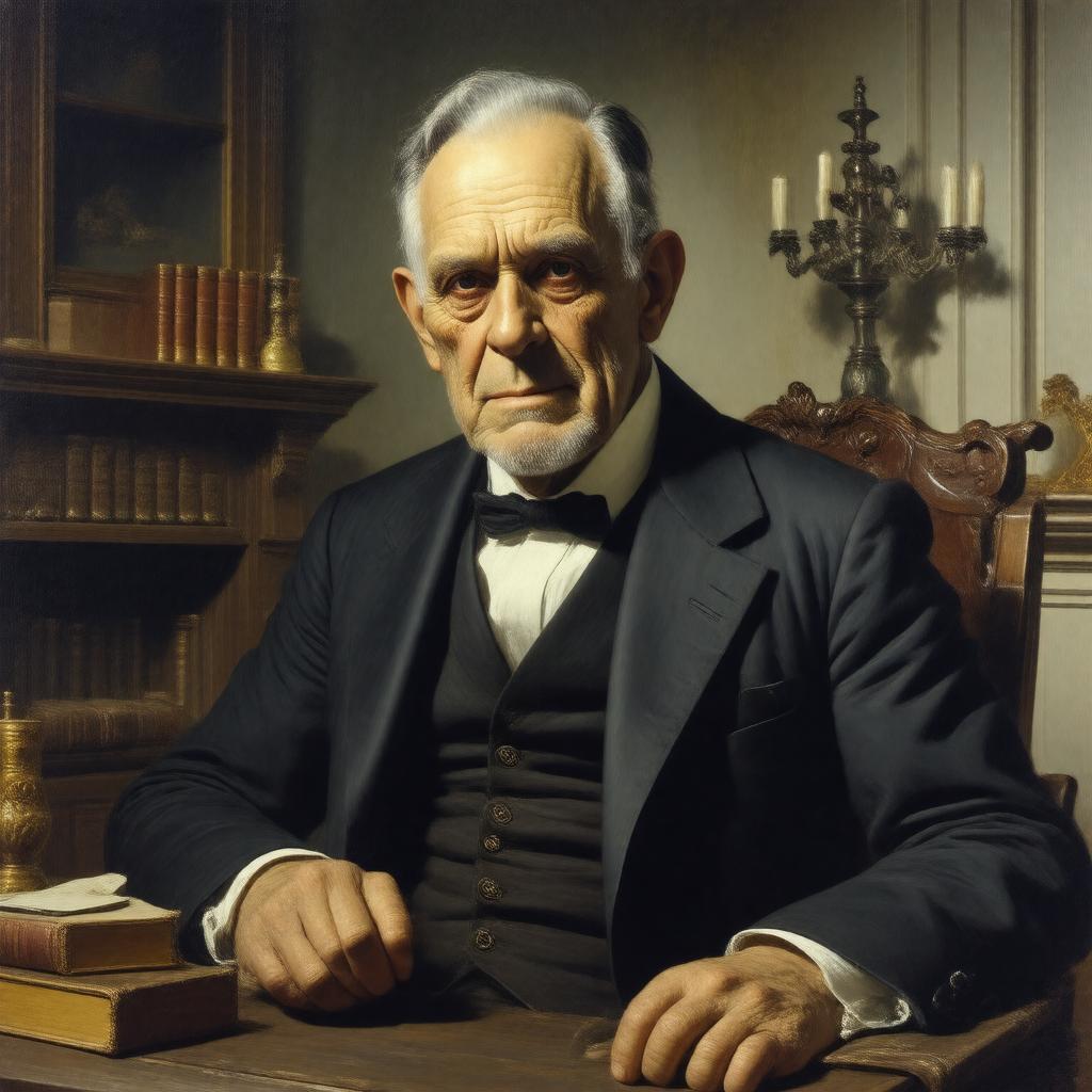 AI-created image of Abraham Franklin Frankenstein