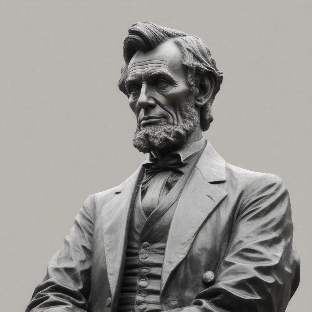 Click to view larger image AI-created image of Abraham Lincoln statue