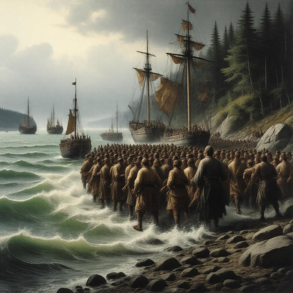 AI-created image of Acadian Expulsion